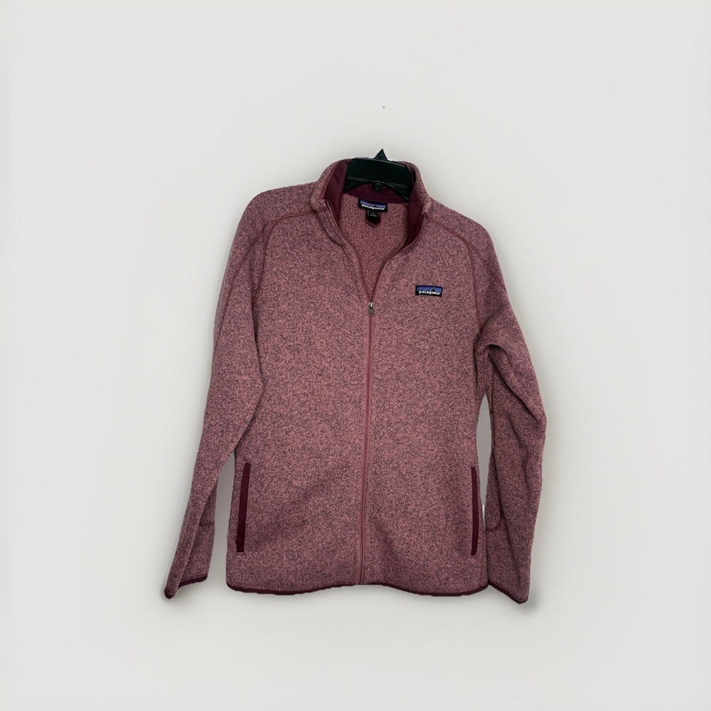 Patagonia Better Sweater Full Zip Knit Fleece Jacket purple women's Large Hiking